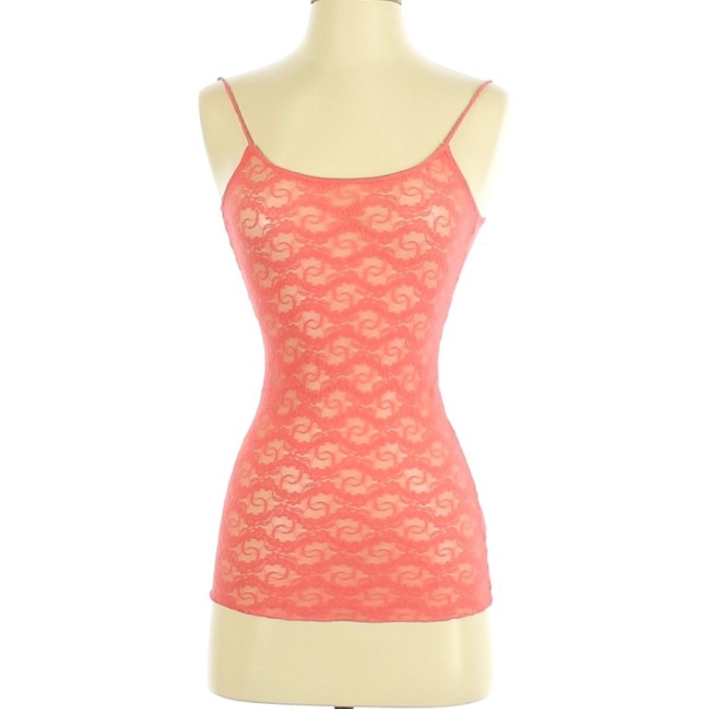 Free People Coral Tank Top Lace Top Sheer Tank too women’s size s shirt